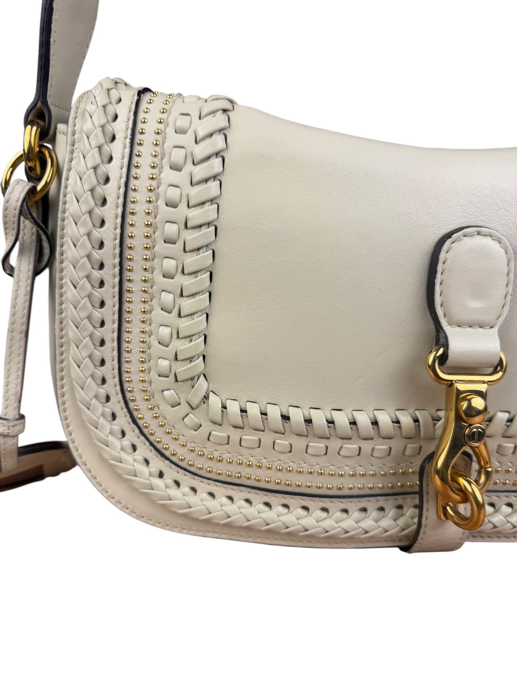 Gucci Limited Edition White Leather Marrakech Satchel Shoulder Bag