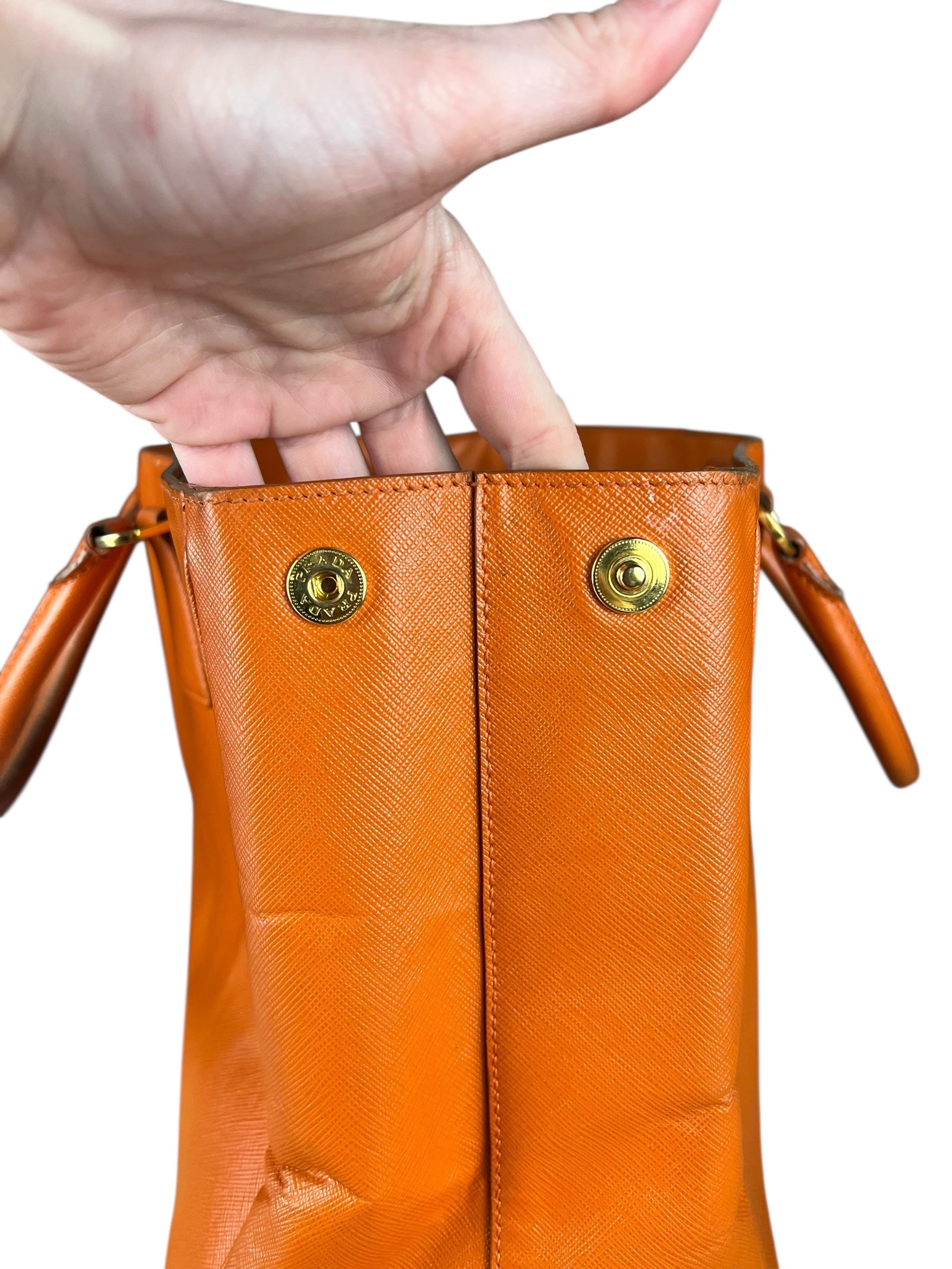 Prada Saffiano Lux Tote Orange