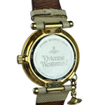 Vivienne Westwood White Leather Round Face Watch