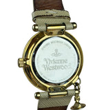 Vivienne Westwood White Leather Round Face Watch