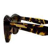 Bottega Veneta Tortoise Brown Cat-Eye Sunglasses