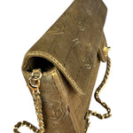 Chanel 2002 Gold Retro Tale East West Chain Flap