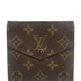 Louis Vuitton Canvas Monogram Compact Double Flap Wallet