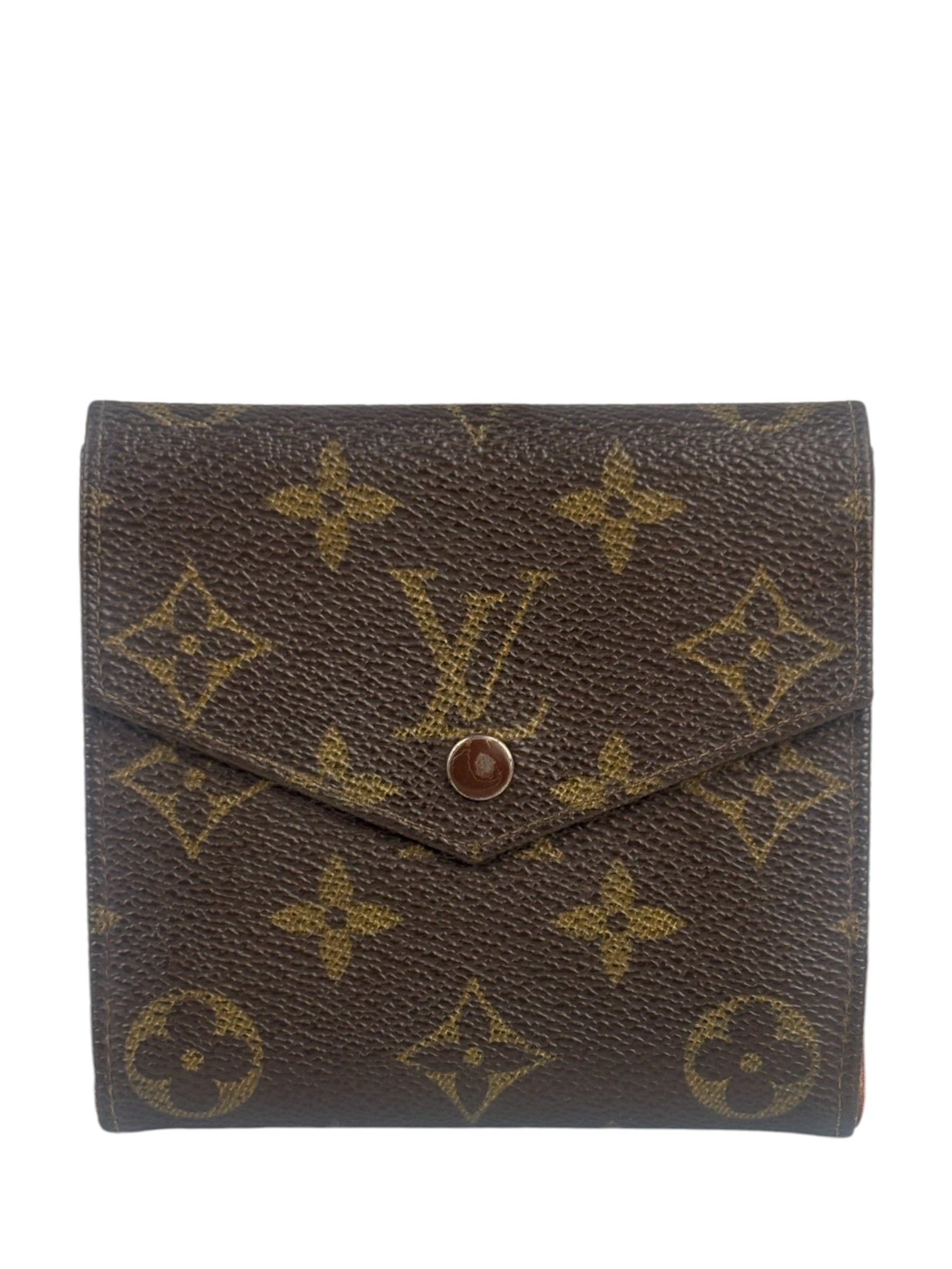 Louis Vuitton Canvas Monogram Compact Double Flap Wallet