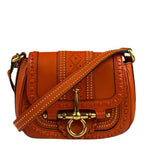 Gucci Orange Leather Snaffle Shoulder Bag