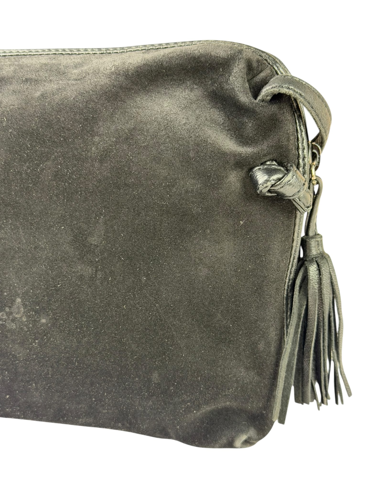 Bottega Veneta Black Suede/Leather Trim Crossbody Bag