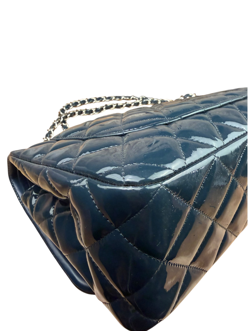 Chanel Dark Turquoise Patent Large Double Flap Bag 2010