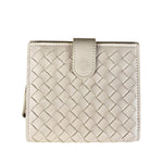 Bottega Veneta Intreccio Leather Wallet Light Pink