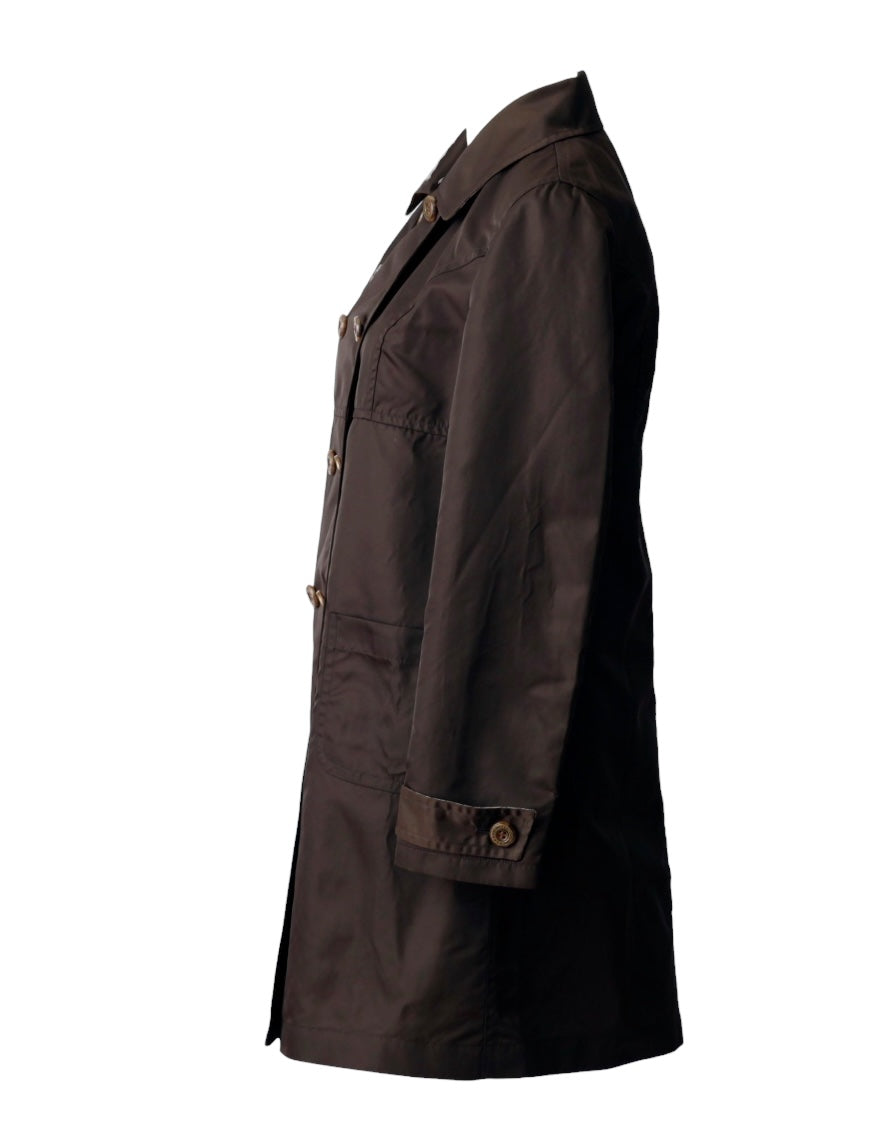 Burberry Vintage Dark Brown Waterproof Trench Coat