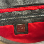 Fendi Vintage Black Leather Marble Buckle Baguette