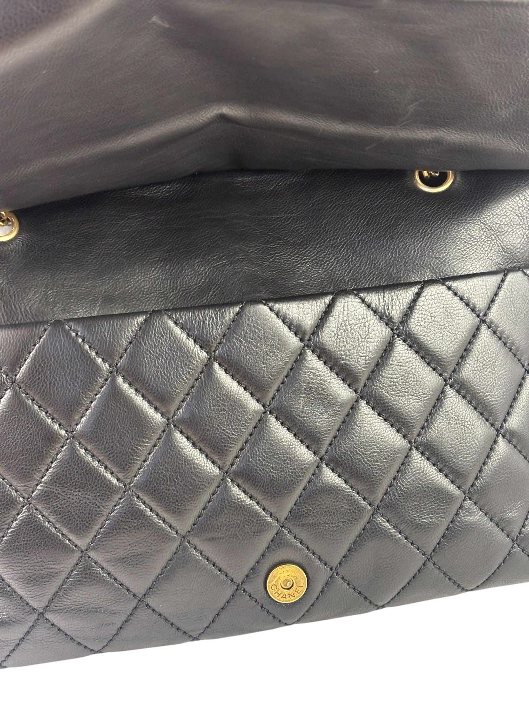 Chanel Vintage Black Quilted Lambskin Shoulder Bag 2010