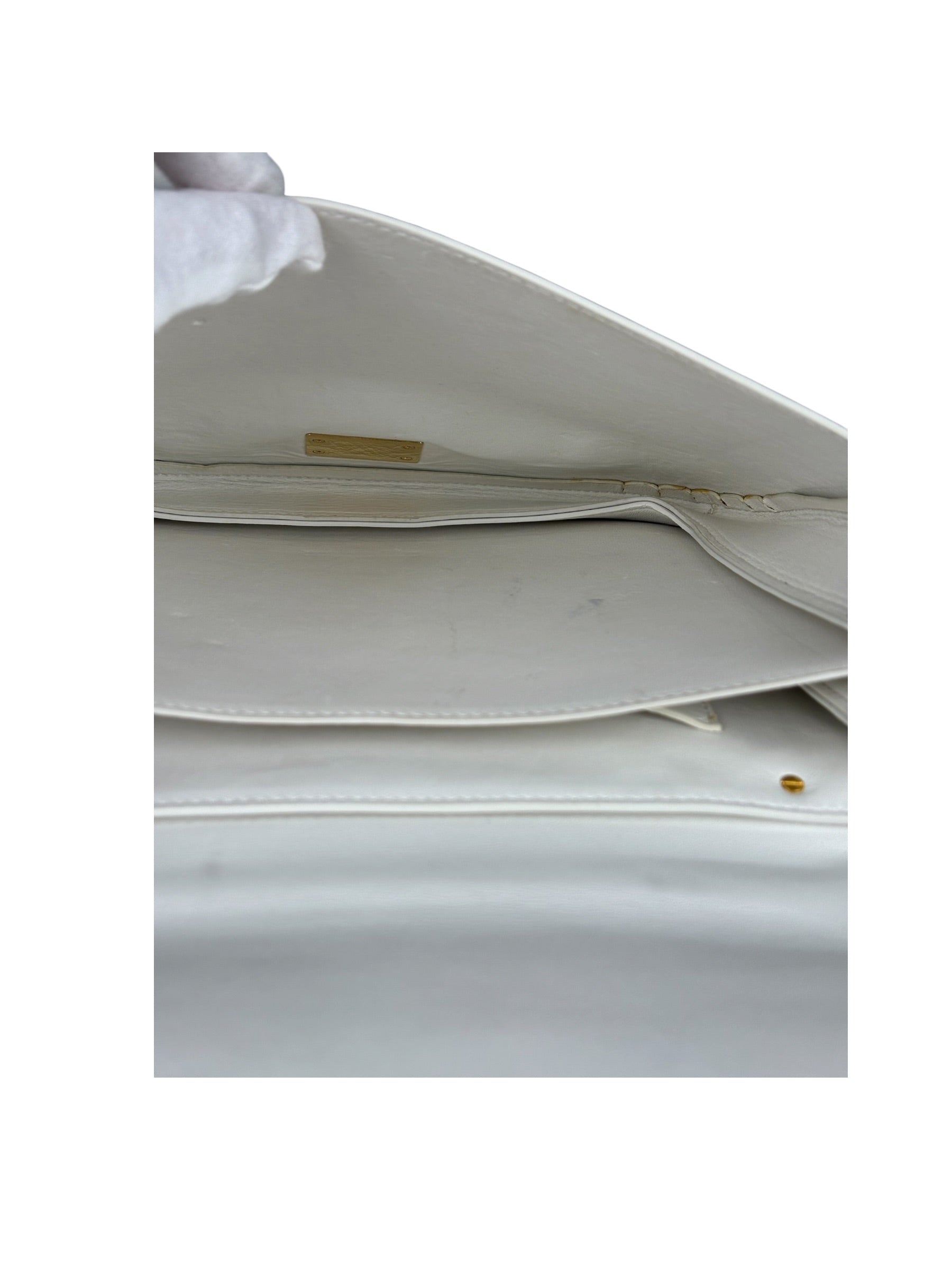 Bottega Veneta White Leather Mount Shoulder Bag