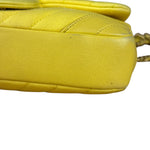 Chanel Yellow Chevron Flap Chain Shoulder Bag 2015