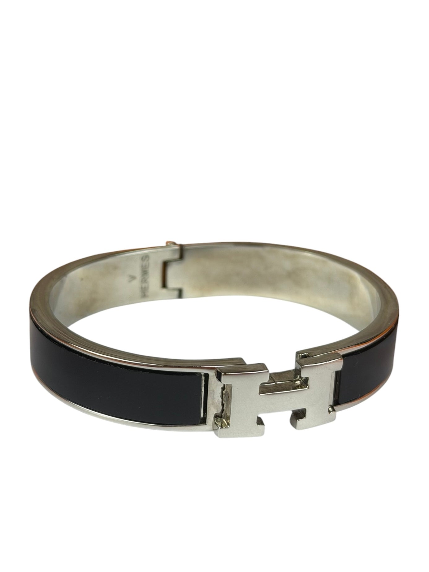 Hermes H Black/Palladium Clic Bracelet
