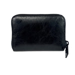 Off-White Black Leather Jitney Cash Inside Zip Wallet