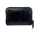 Off-White Black Leather Jitney Cash Inside Zip Wallet