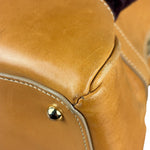 Celine Vintage Suede Macadam Leather Bowler Bag