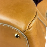 Celine Vintage Suede Macadam Leather Bowler Bag
