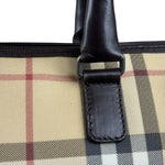Burberry Leather Trim House Check Small Speedy Handbag