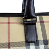 Burberry Leather Trim House Check Small Speedy Handbag