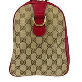 Gucci Beige/Red Leather GG Joy Boston Two-Way Bag