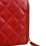 Chanel Red Quilted Leather Long Organizer Wallet 2010