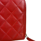 Chanel Red Quilted Leather Long Organizer Wallet 2010