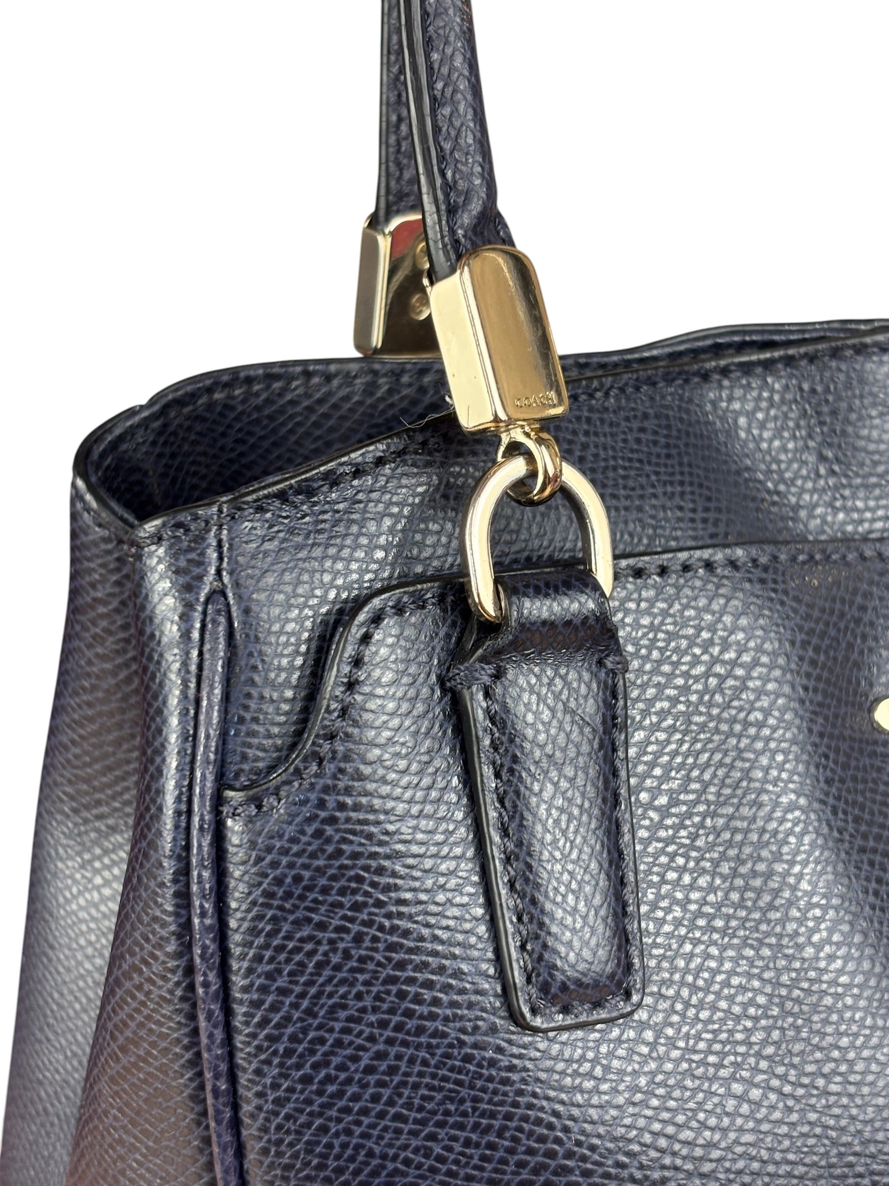 Coach Vintage Navy Leather 2Way Bag