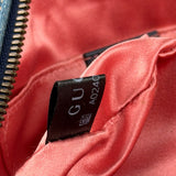 Gucci Blue Denim GG Marmont Pearl Camera Bag