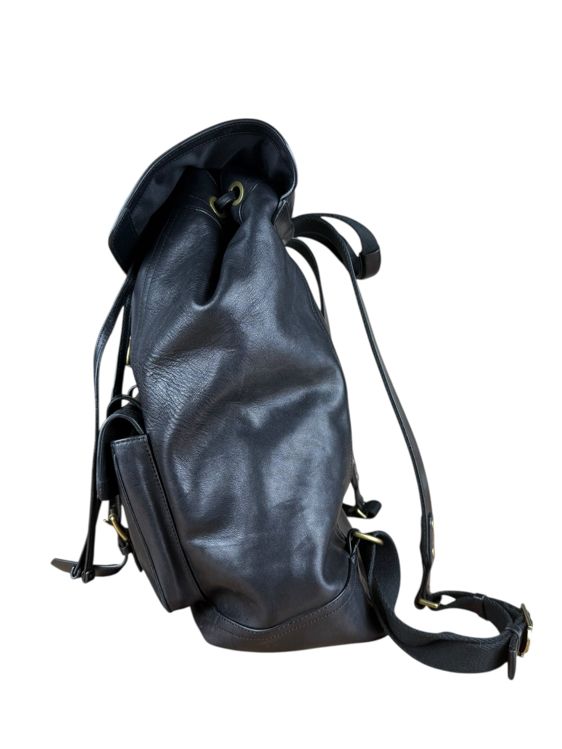 Coach black Leather Backpack