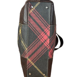 Vivienne Westwood Brown Leather Tartan Shoulder/Tote Bag