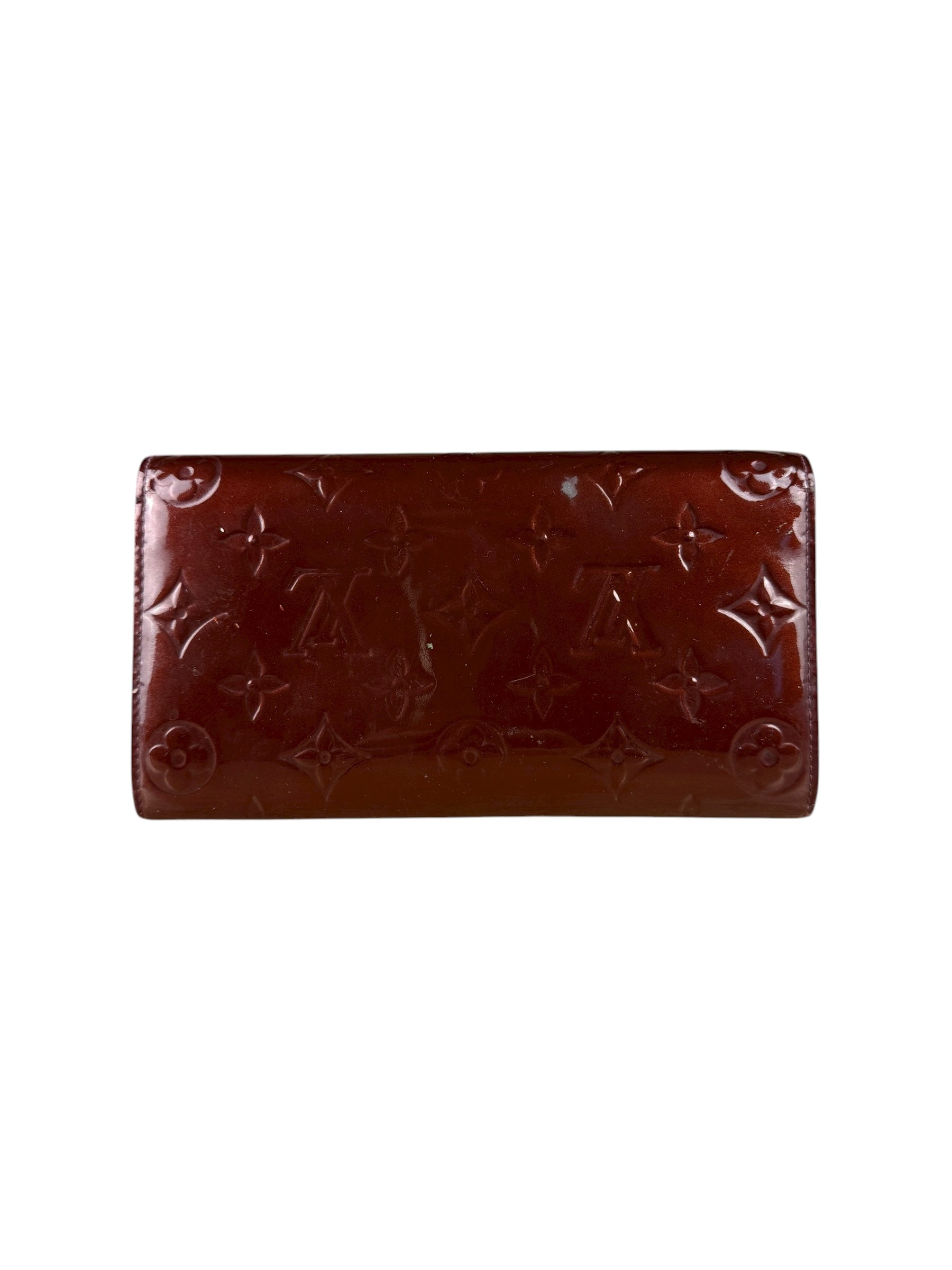 Louis Vuitton Monogram Vernis Long Wallet Amarante