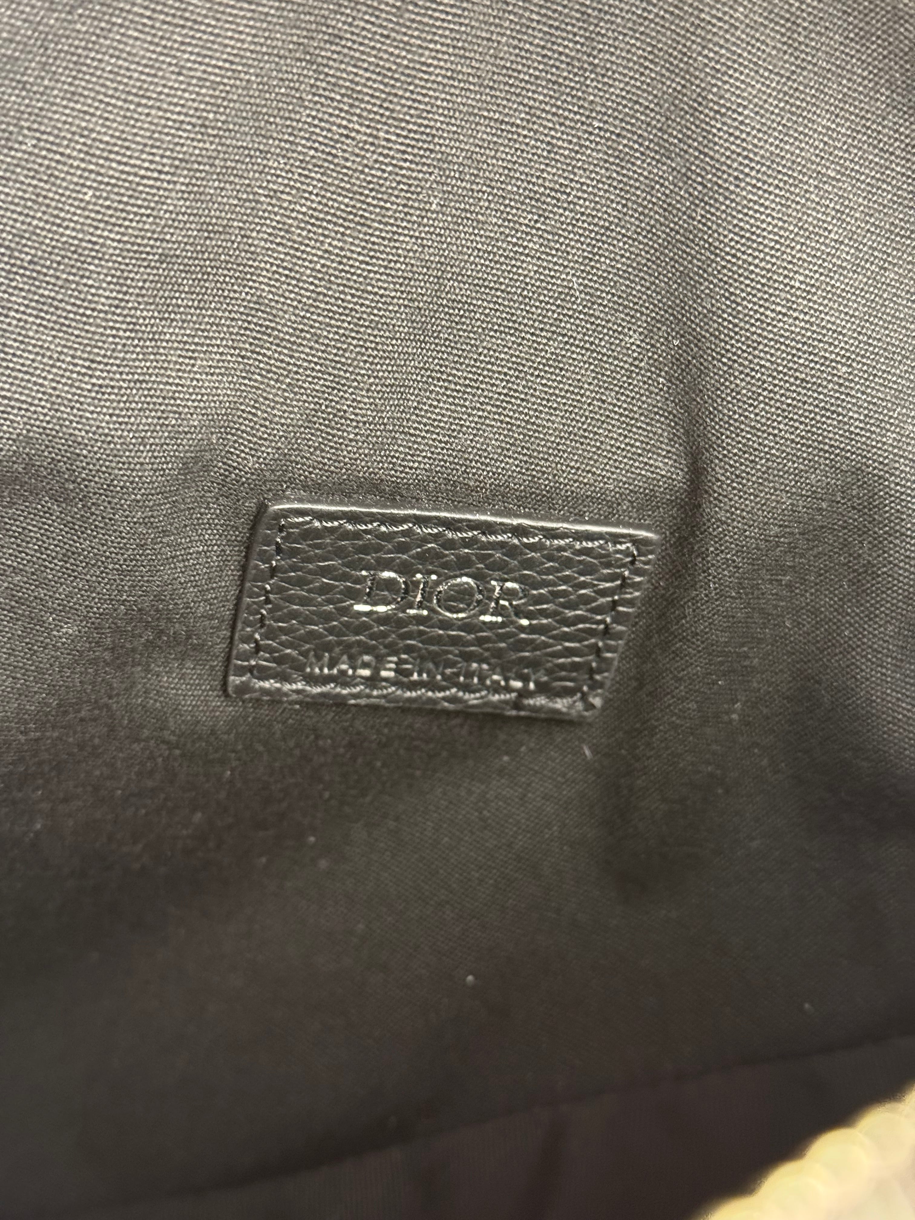 Christian Dior Navy Oblique Saddle Crossbody Bag