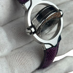 Gucci 6600L Turn Face Purple Leather Strap