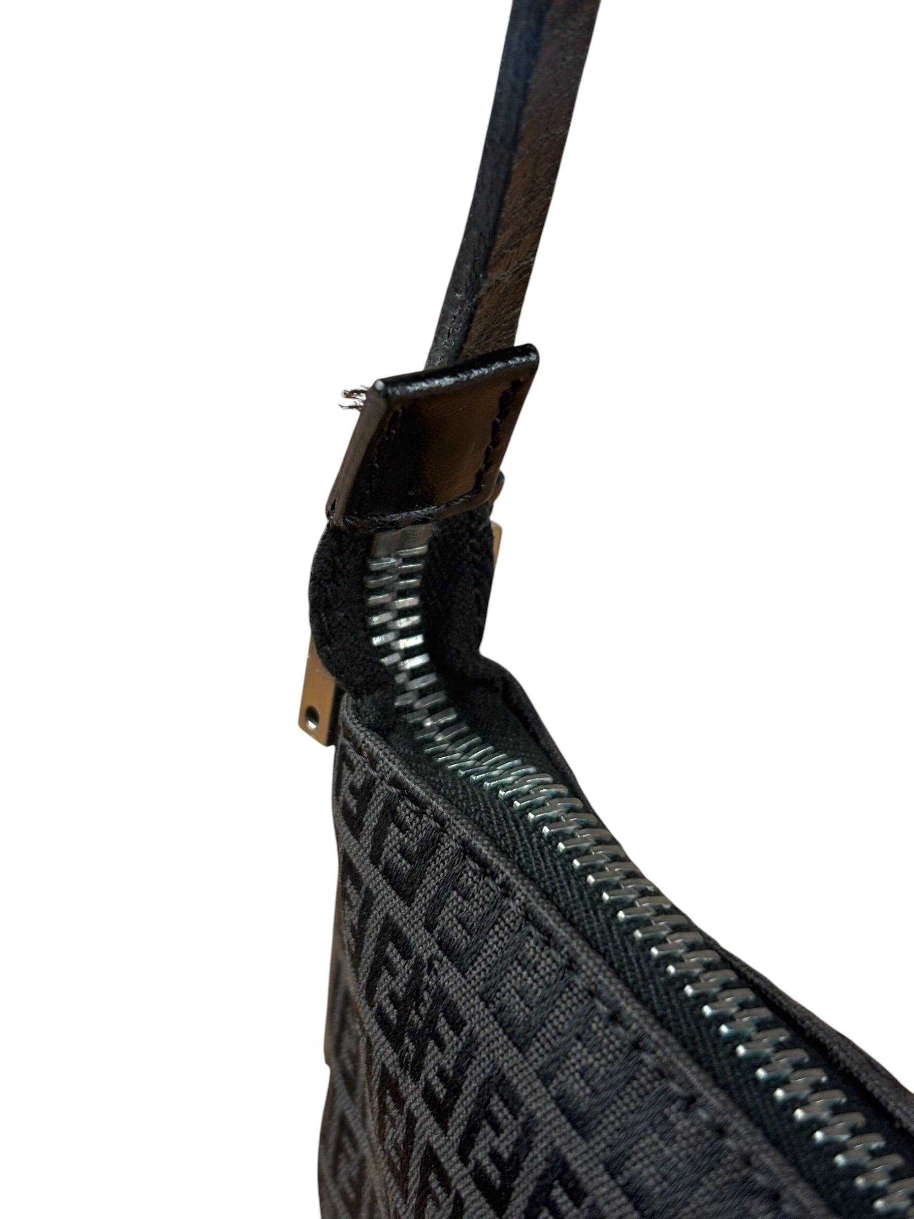 Fendi Vintage Black FF Print Pochette
