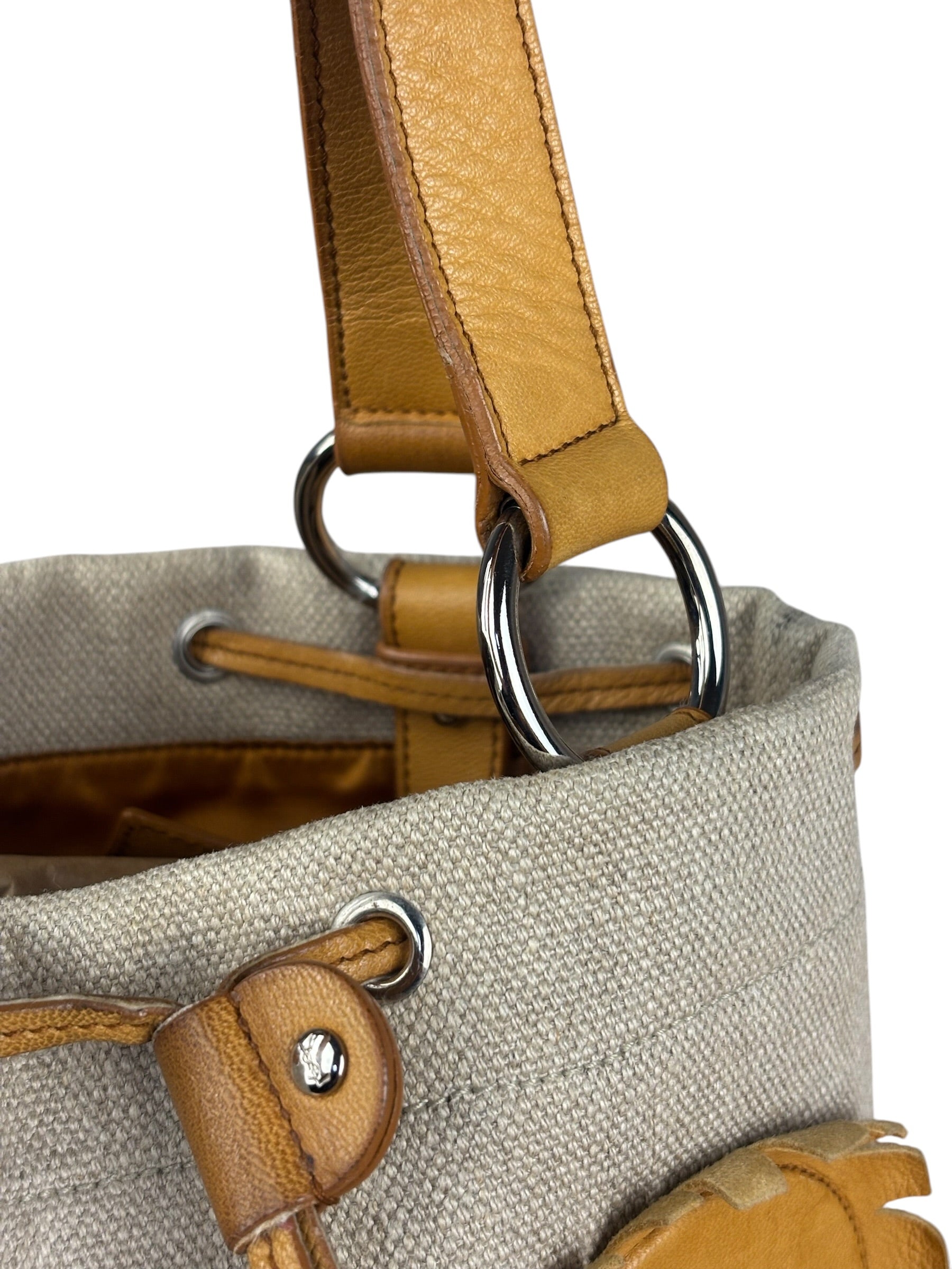 YSL Canvas Kahala Heart Tote