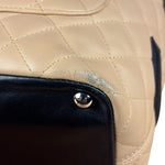 Chanel Tan Quilted Leather Ligne Cambon Tote Bag 2004