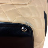 Chanel Tan Quilted Leather Ligne Cambon Tote Bag 2004