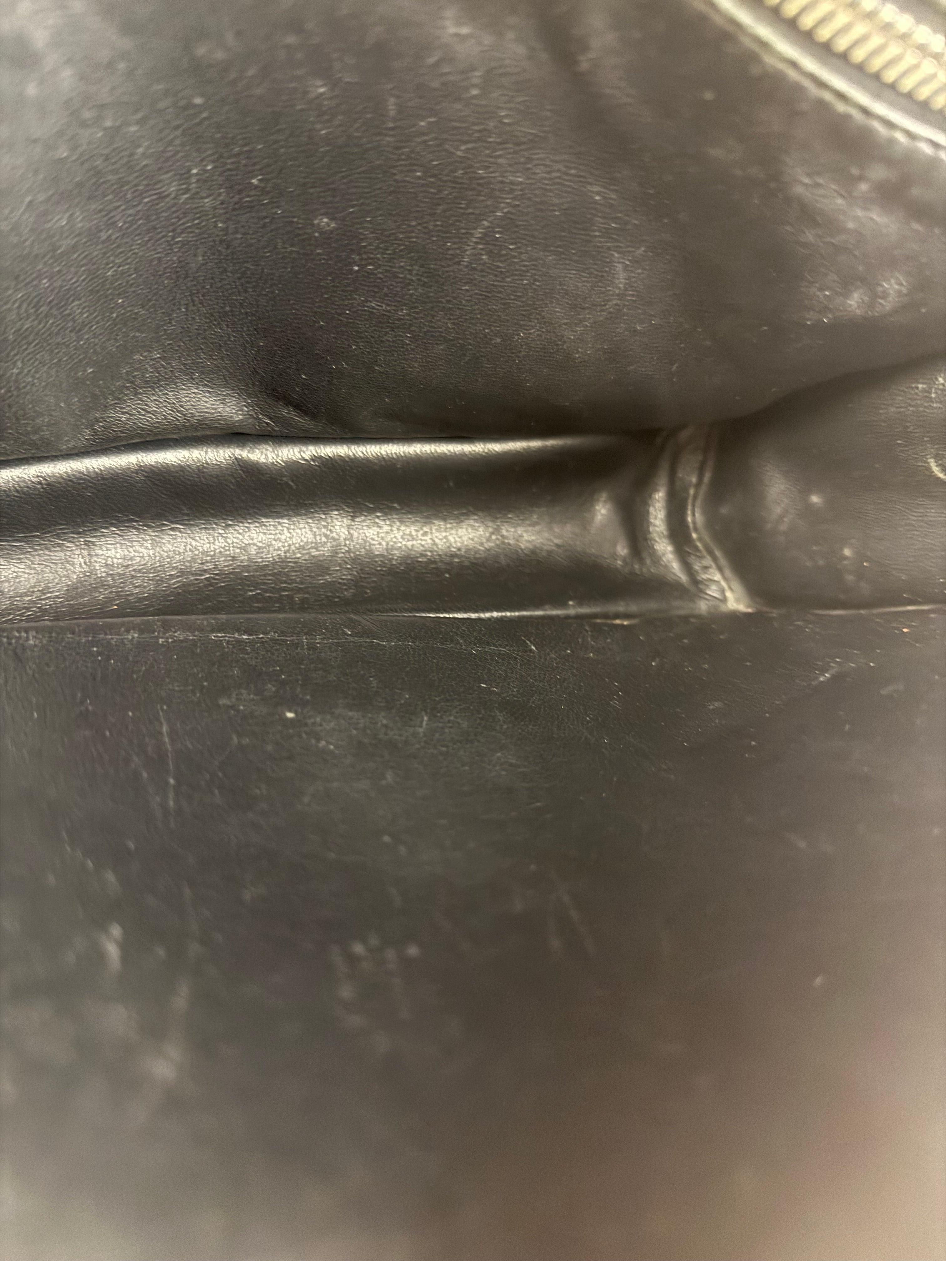 Prada Black Saffiano Bellhop Leather Travel Pouch