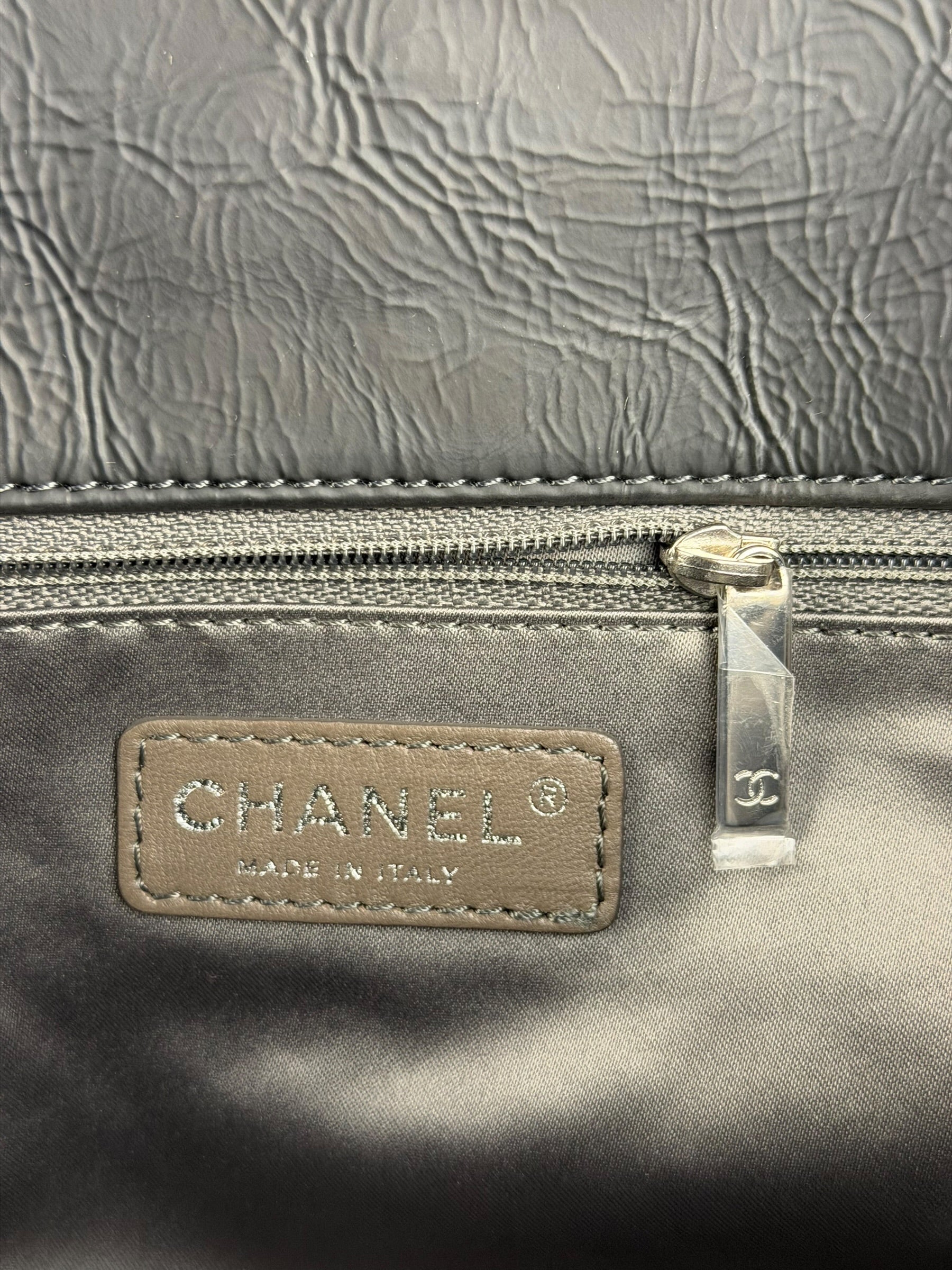 Chanel Black Leather Ultimate Stitch Single Flap Bag 2010