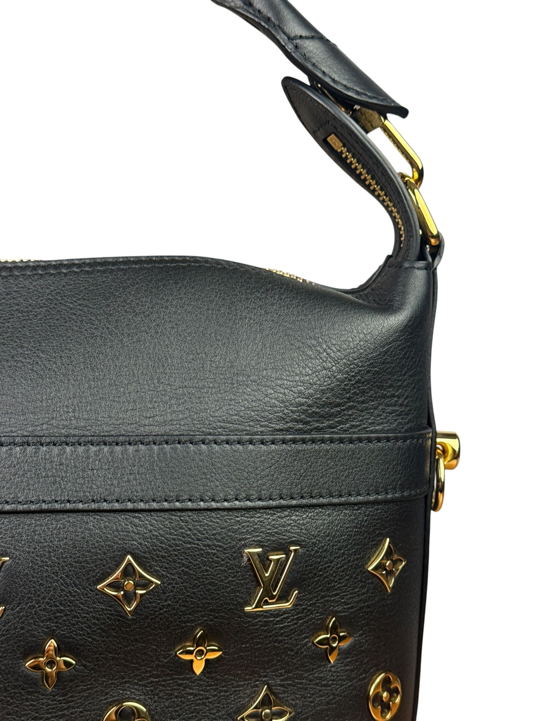 Louis Vuitton Black Leather Cruiser Handbag
