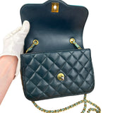 Chanel Quilted Mini Two-Tone Blue Day Flap Bag 2017