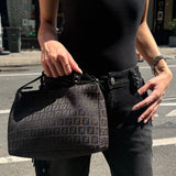 Fendi Vintage Black Zucchino Mini Pochette