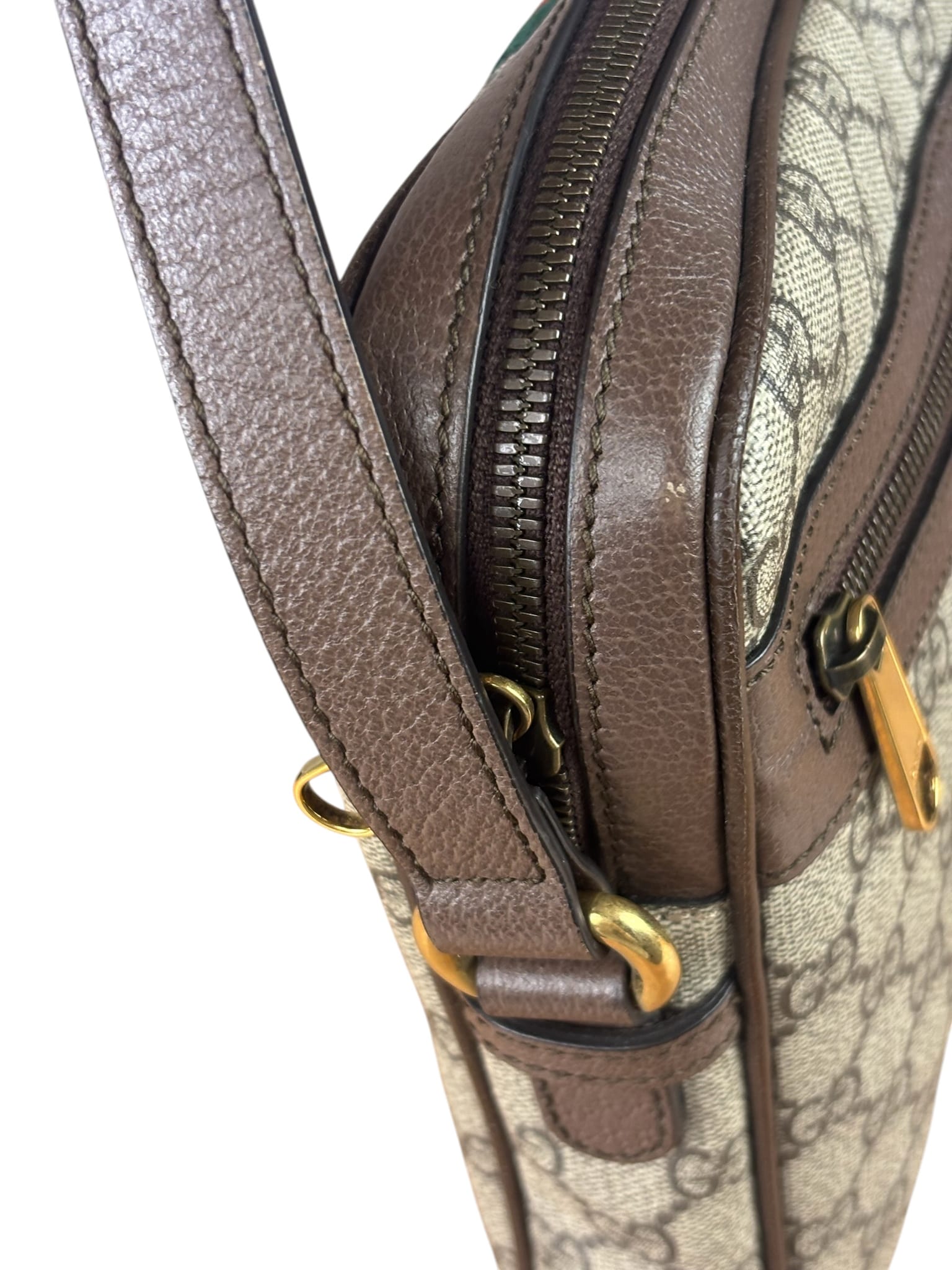 Gucci Beige/Brown GG Supreme Ophidia Messenger Bag