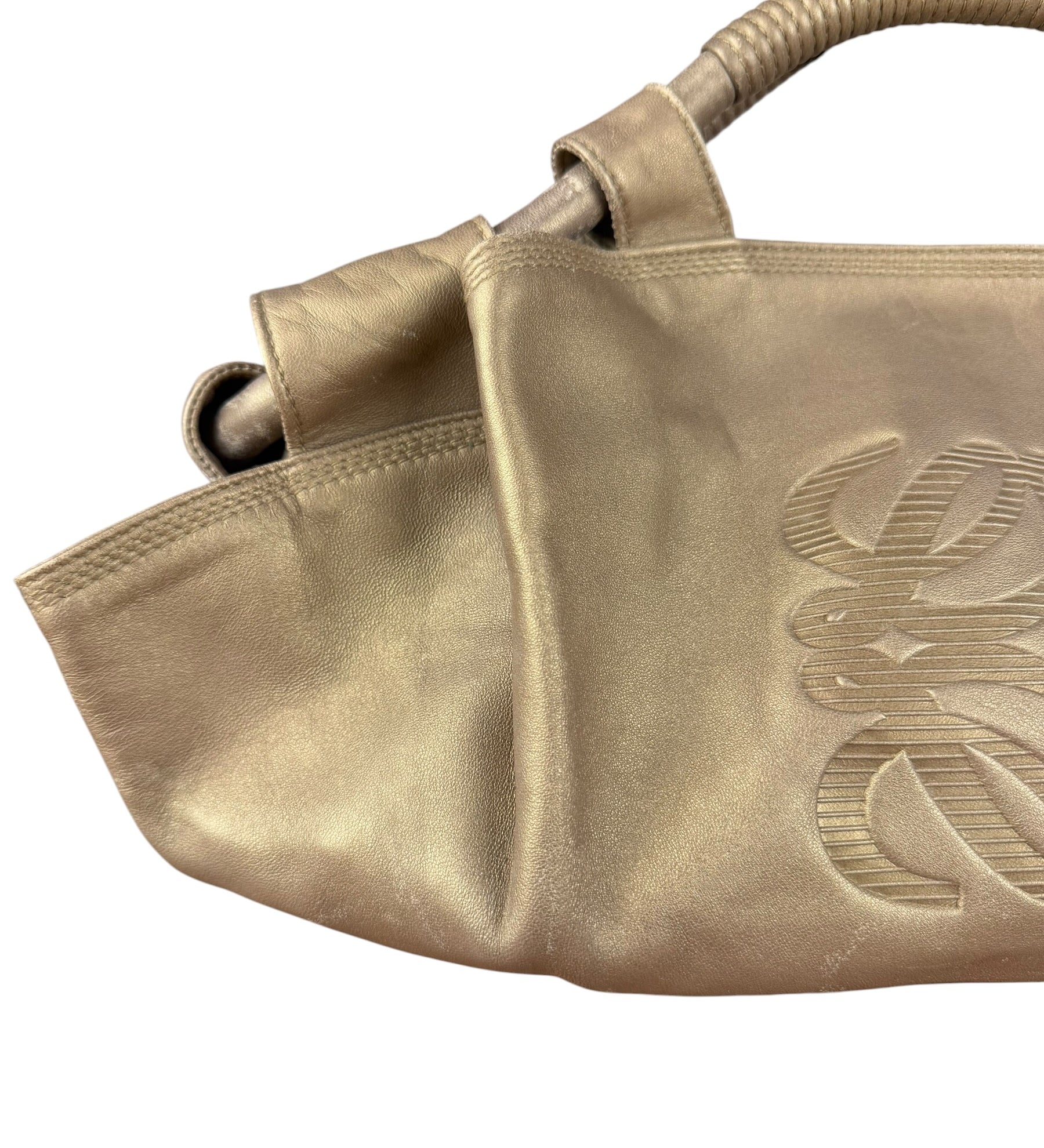 Loewe Vintage Gold Nappa Aire Hobo/Tote Bag