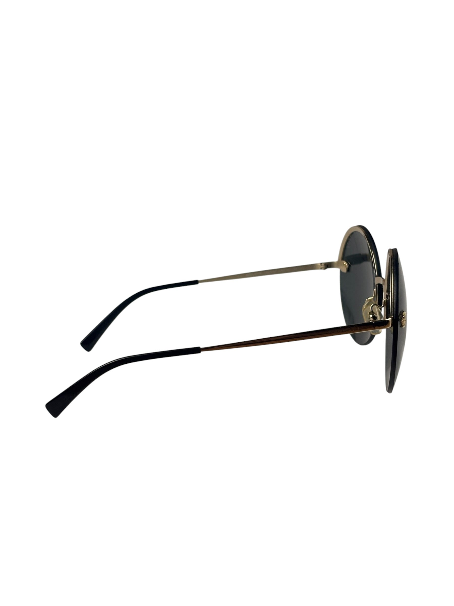 Versace Black MOD.2176 Circular Sunglasses