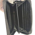 Off-White Black Leather Jitney Cash Inside Zip Wallet