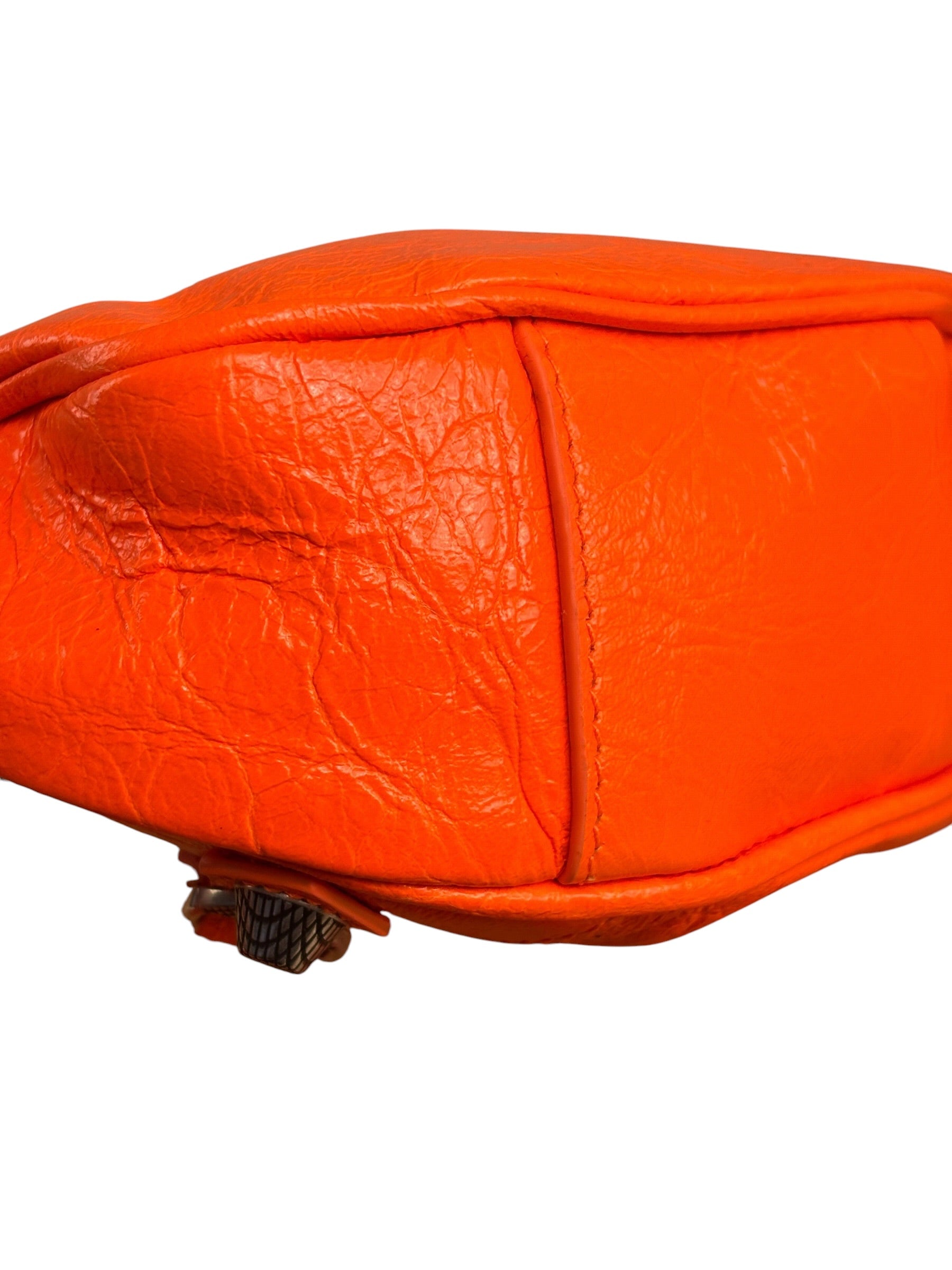 Balenciaga Orange Leather XS Le Cagole Shoulder Bag