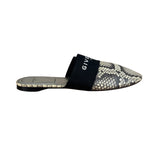 Givenchy Bedford Python-Embossed Leather Flat Mules