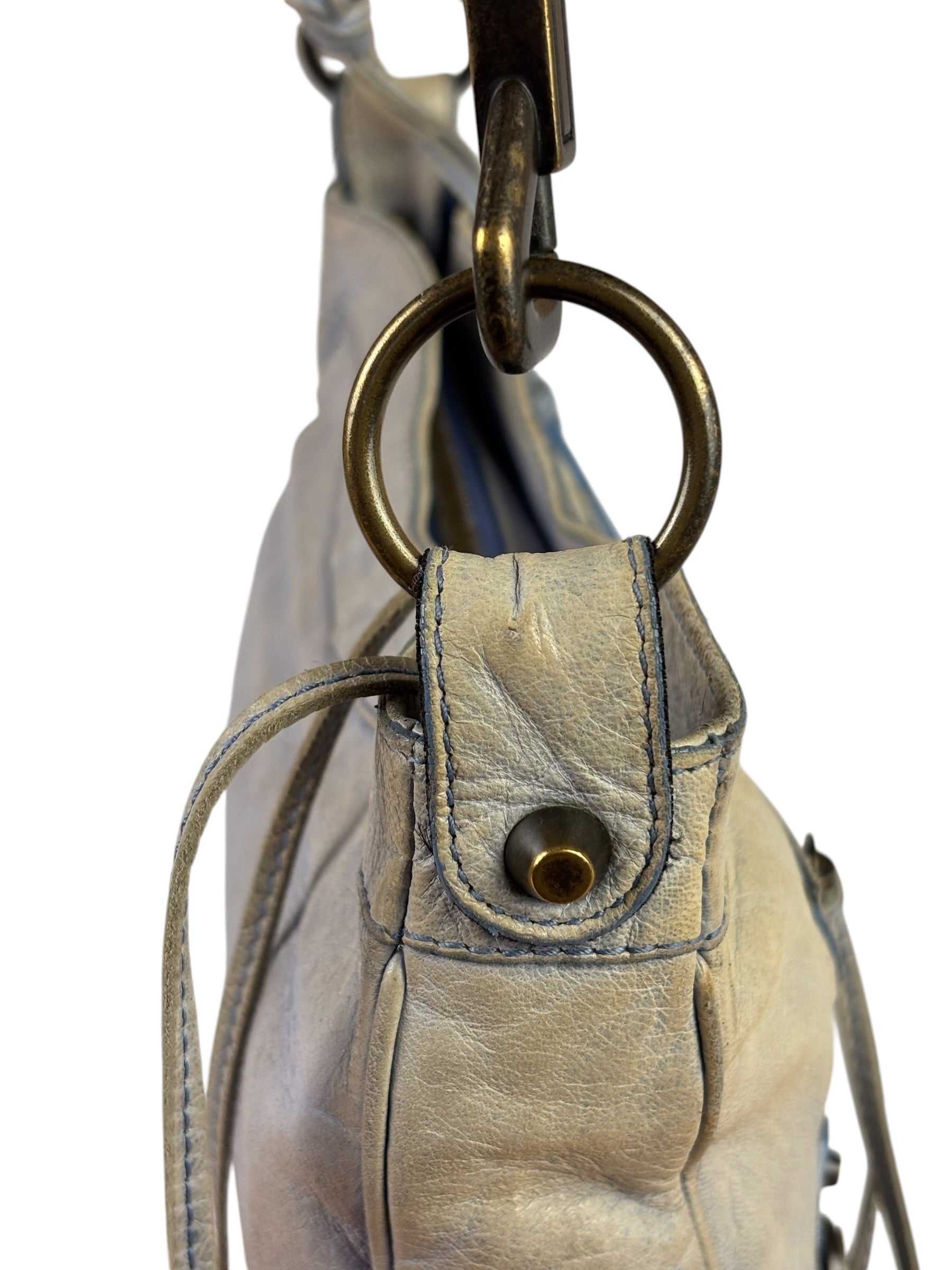 Balenciaga Light Blue Lambskin Le City Hip Pochette